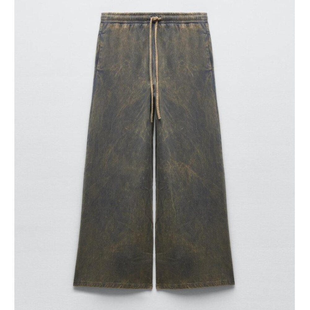 ZARA Washed Effect Wide leg Pants - S